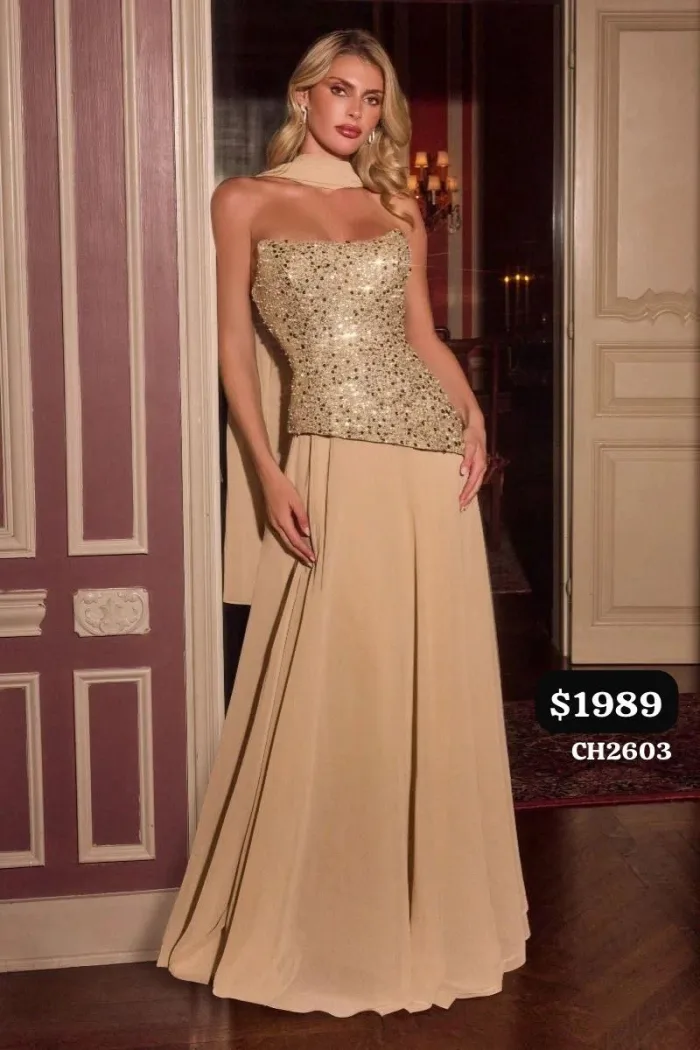 VESTIDO CORSET STRAPLESS CH2603