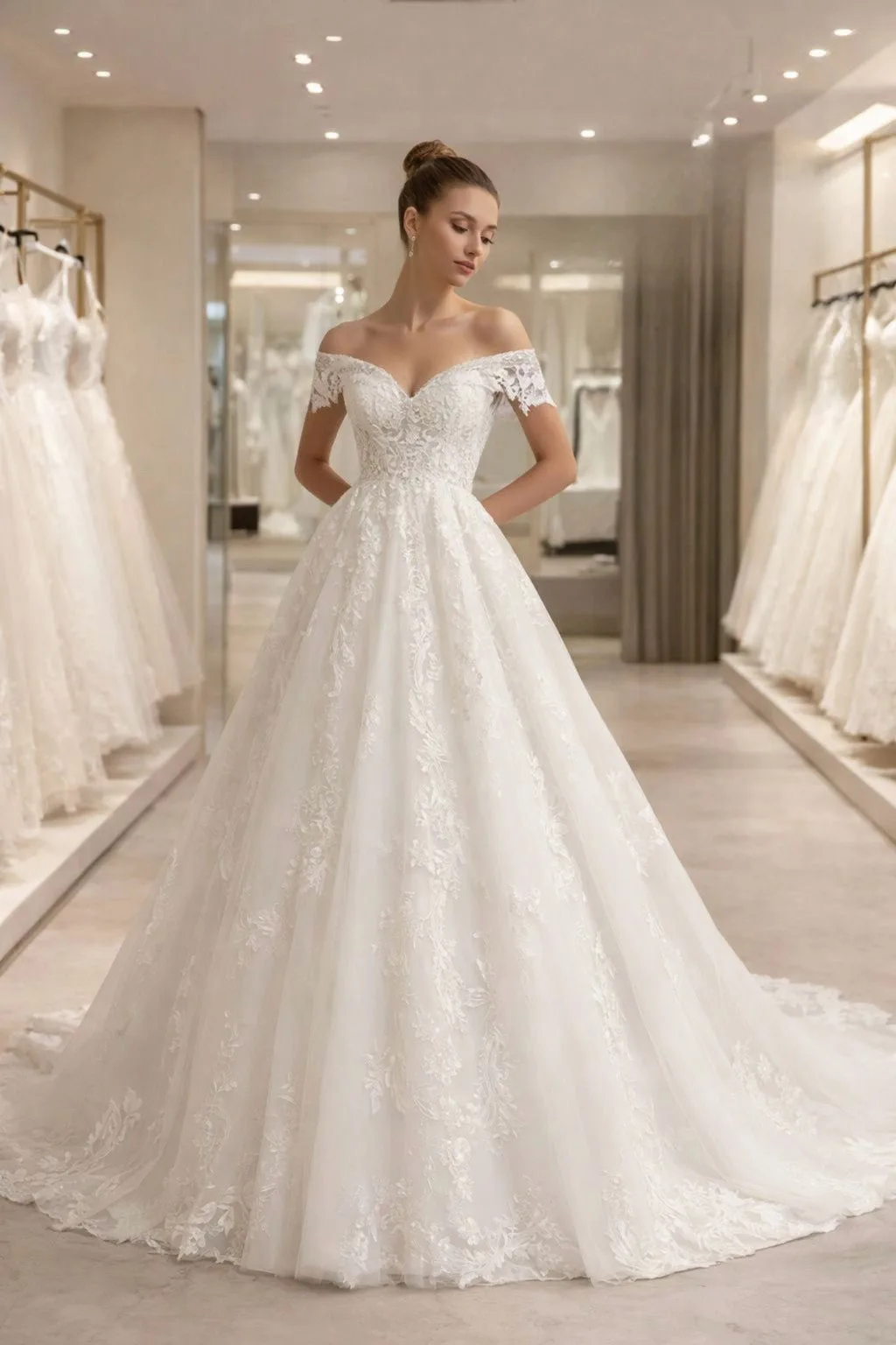 Vestido de Novia Body con manga pequeña te advierto de los hombros