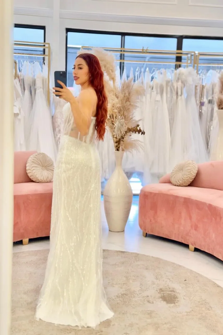 VESTIDO NOVIA CIVUL PIERNA ABIERTA CANUTILLO, vista 2