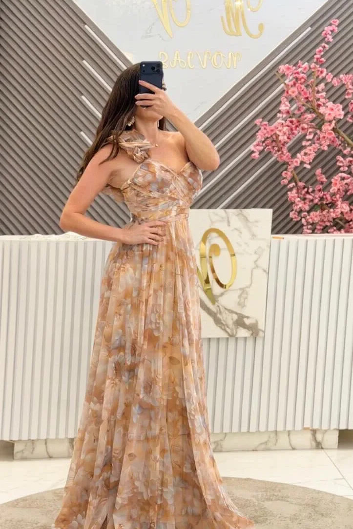VESTIDO FLOREADO CON OLAN EN HOMBRO