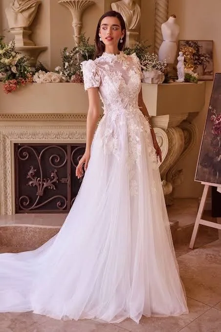 VESTIDO DE NOVIA 2 EN 1 CORTE A Y CORTE SIRENA MOD. WL040