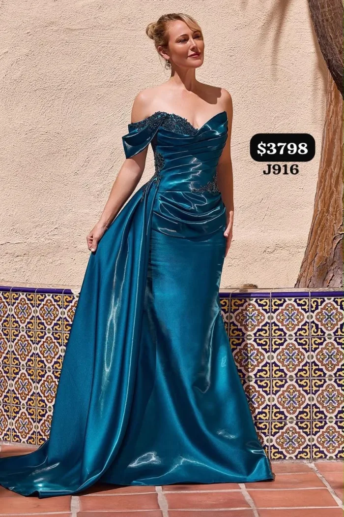VESTIDO SATINADO BRILLANTE  J916