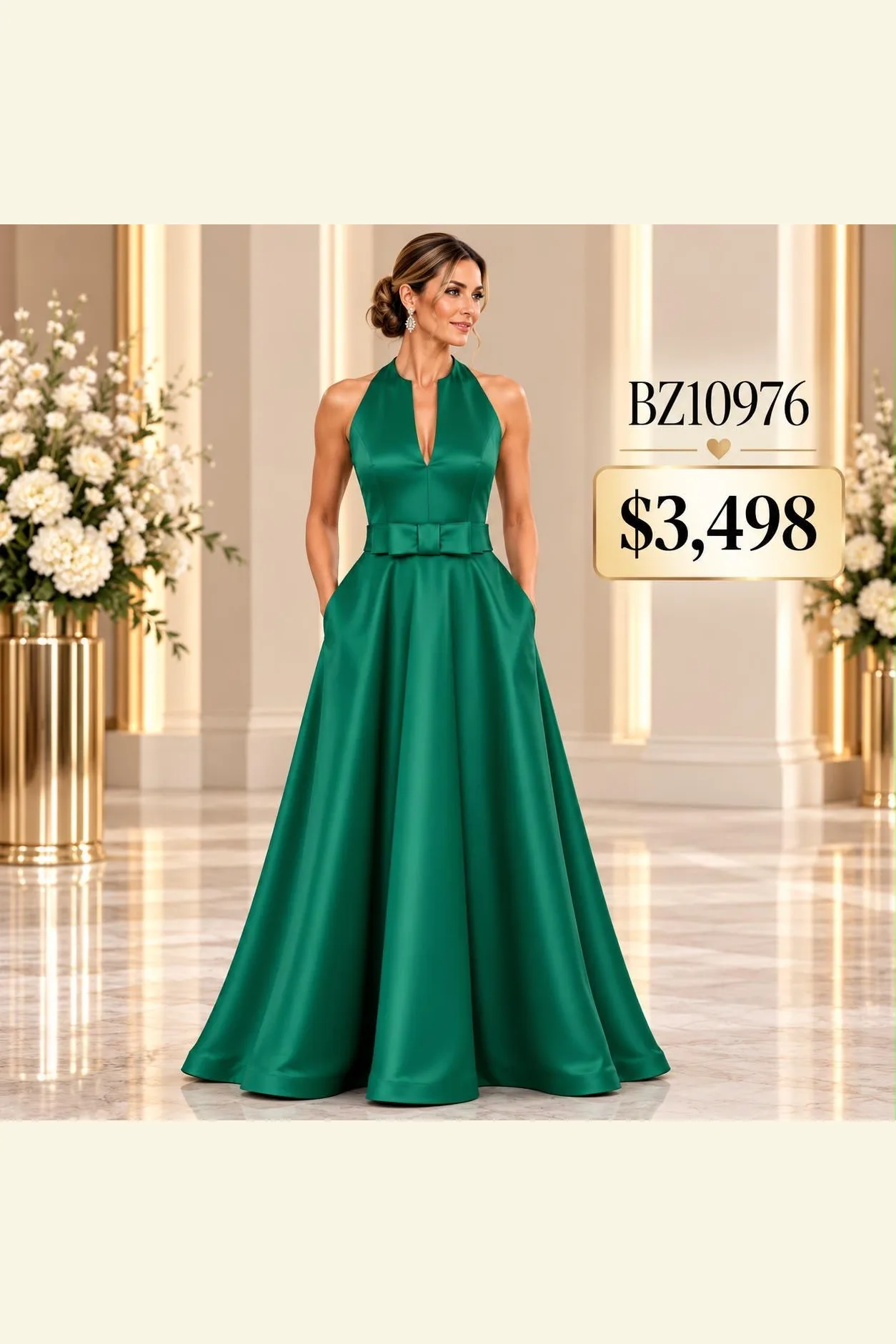 VESTIDO GALA ESMERALDA BZ10976