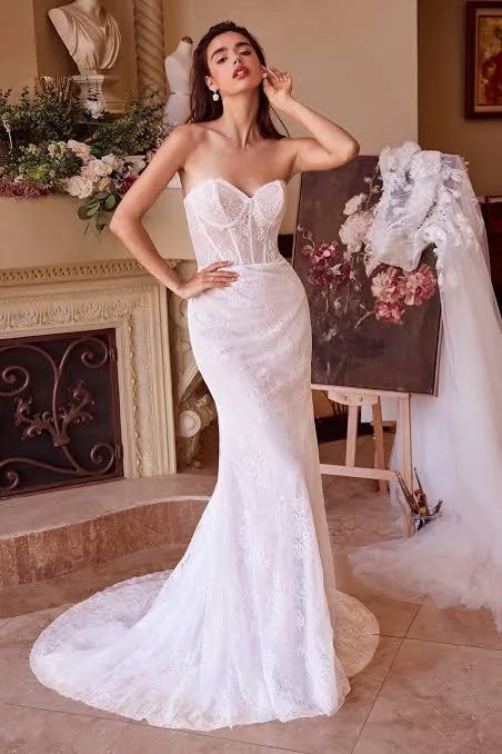 VESTIDO DE NOVIA 2 EN 1 CORTE A Y CORTE SIRENA MOD. WL040, vista 2