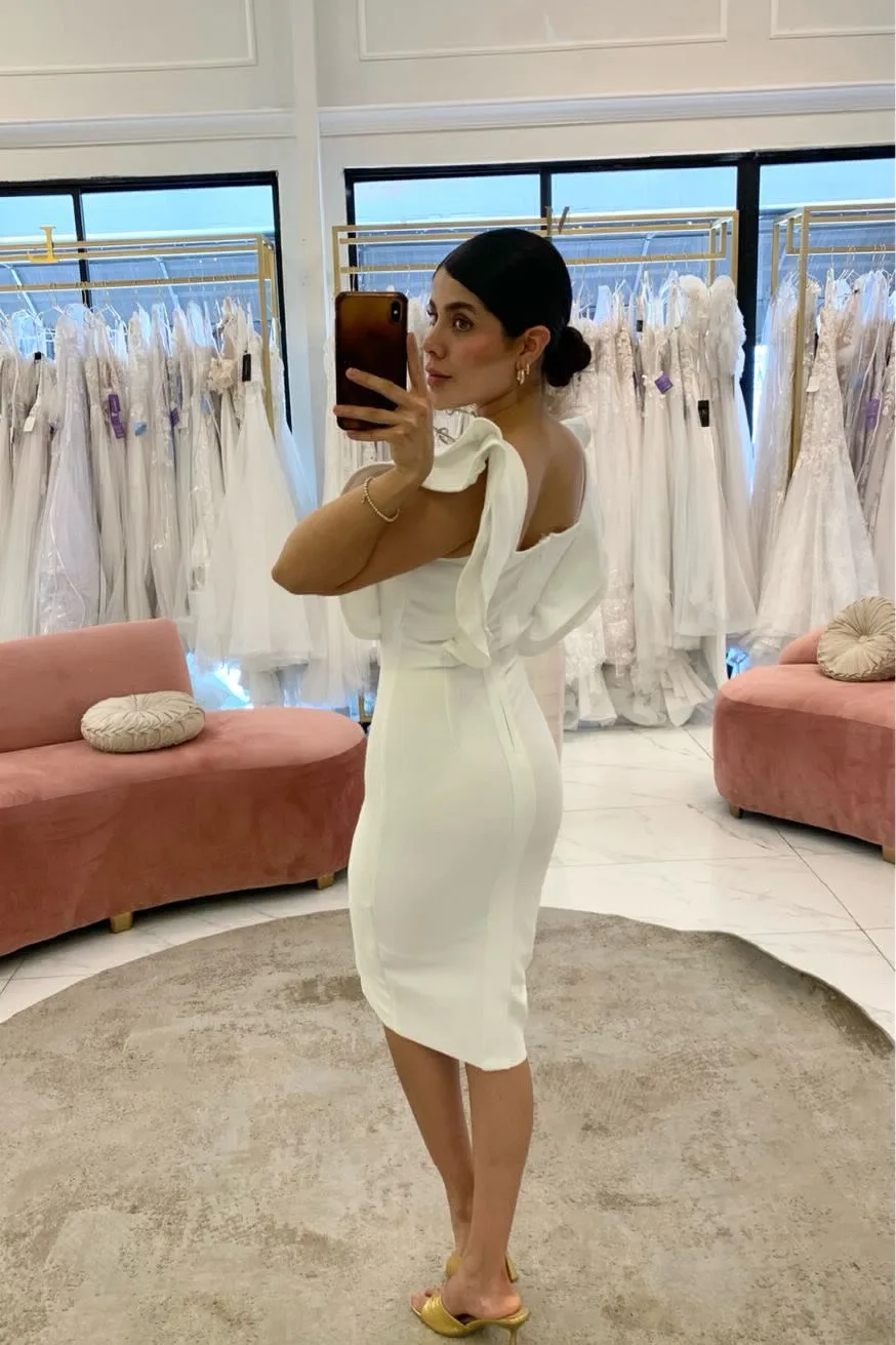 VESTIDO MIDI BLANCO OLANES, vista 2
