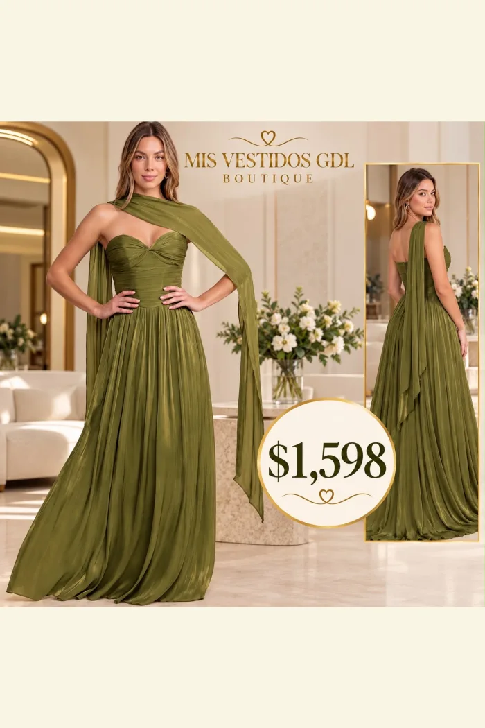 VESTIDO VERDE OLIVO