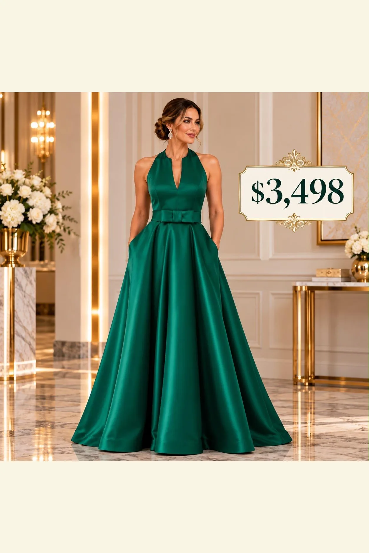 VESTIDO VERDE ESMERALDA BZ10976