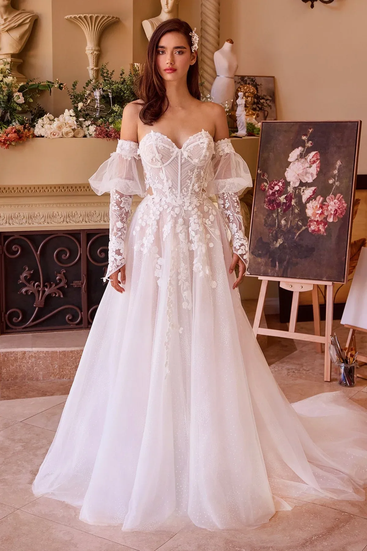 VESTIDO DE NOVIA  IVORY STRAPLE  TRANSPARENCIA  MOD. WL032
