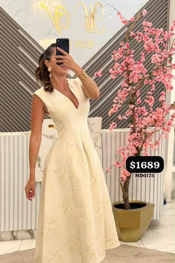 VESTIDO BLANCO CON ESTAMPADO MD6175