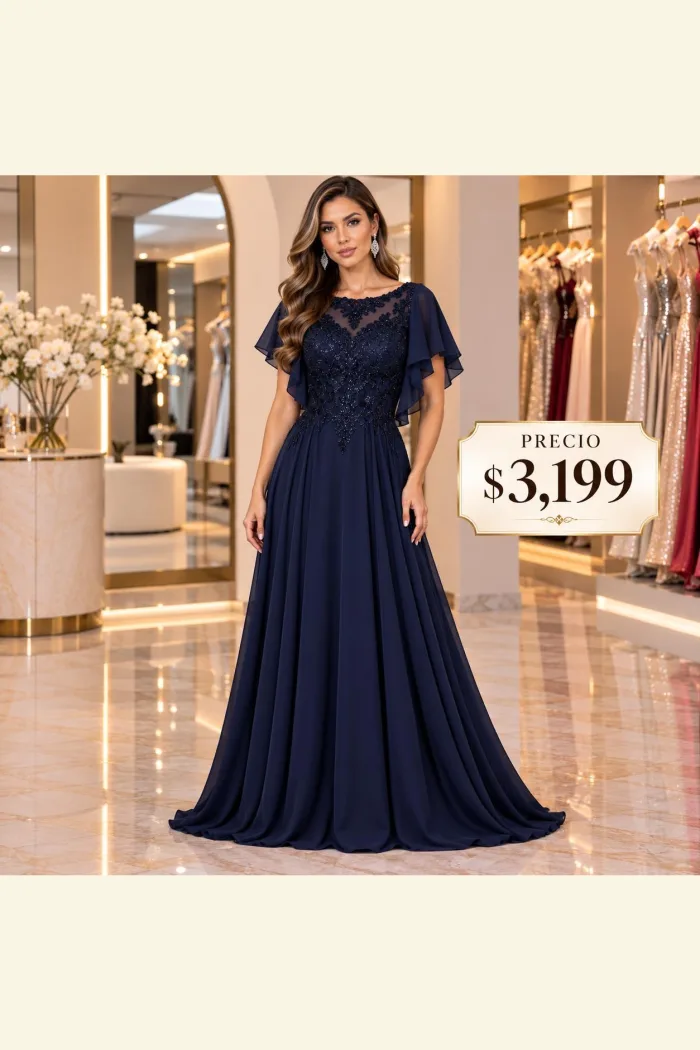 VESTIDO MANGA CORTA DE TUL