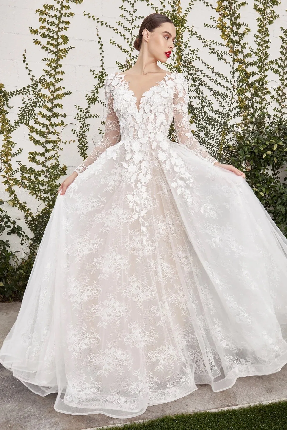 VESTIDO CON MANGAS Y ESCOTE EN ESPALDA A1067W, vista 2