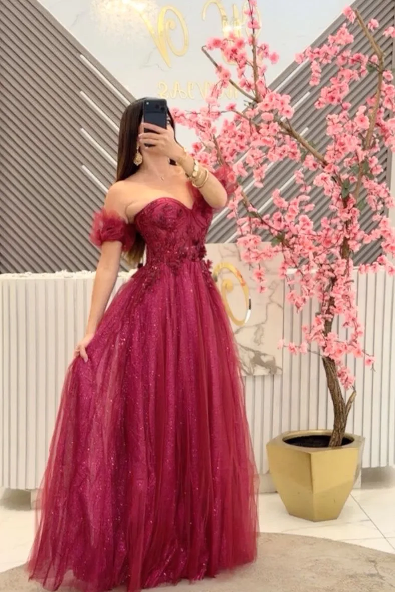 VESTIDO BURGUNDY CON MANGAS DESMONTABLES