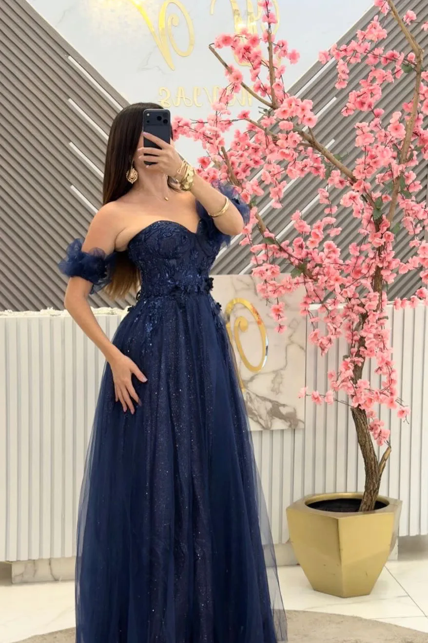 VESTIDO AZUL MARINO CON MANGAS DESMONTABLES, vista 2