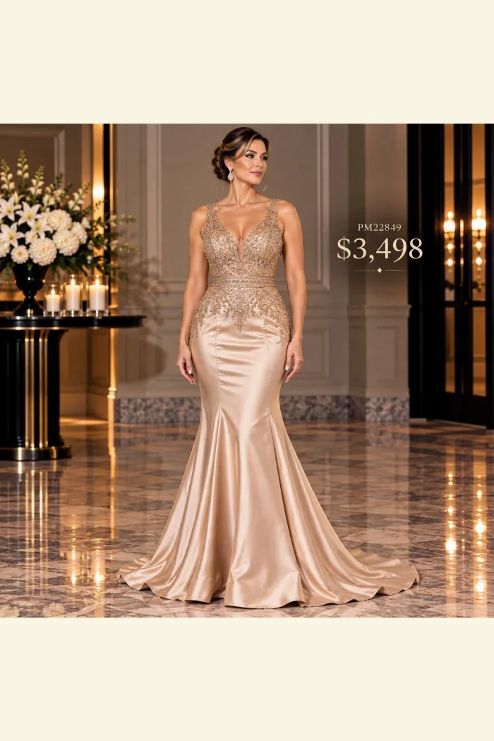 VESTIDO DORADO PM22849