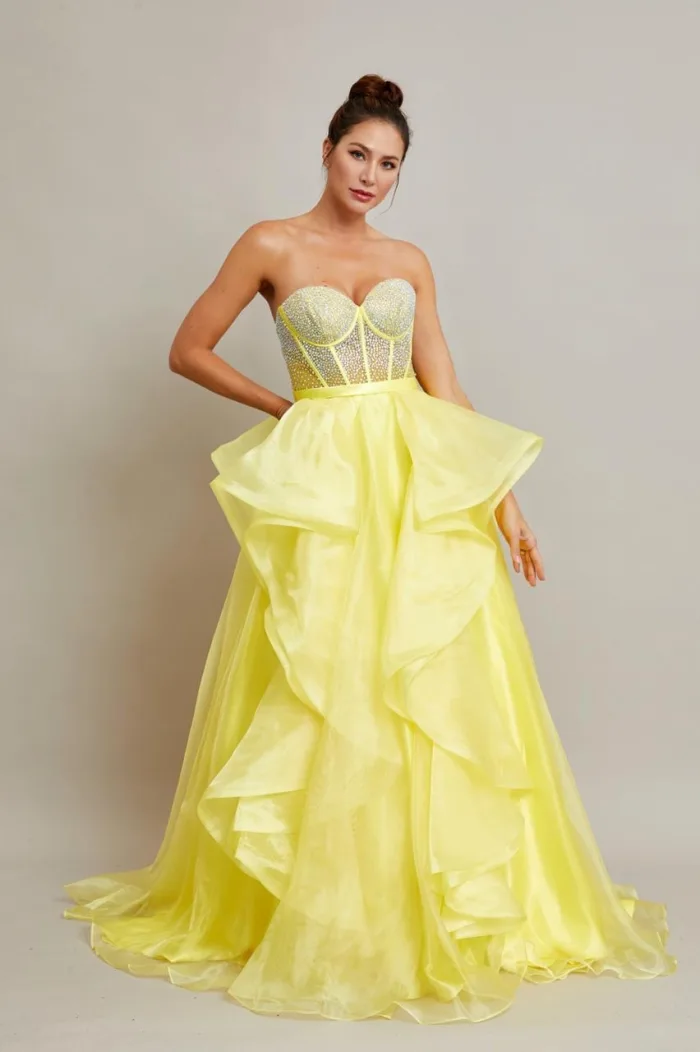 VESTIDO CORSET Y TRANSPARENCIA