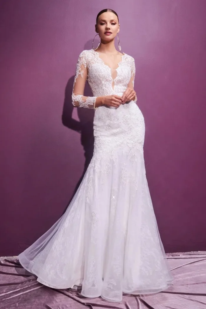 VESTIDO CORTE SIRENA CON ESCOTE EN ESPALDA CD951W