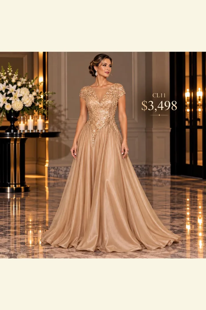 VESTIDO DORADO CL11