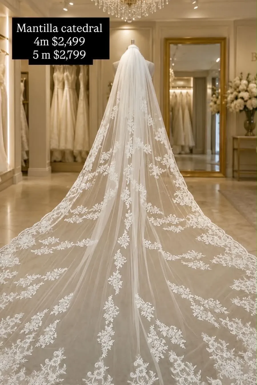 MANTILLA CATEDRAL 5 METROS