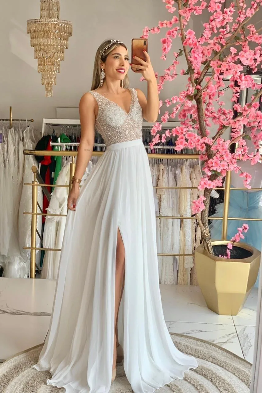 VESTIDO NOVIA CON PEDRERIA, vista 2