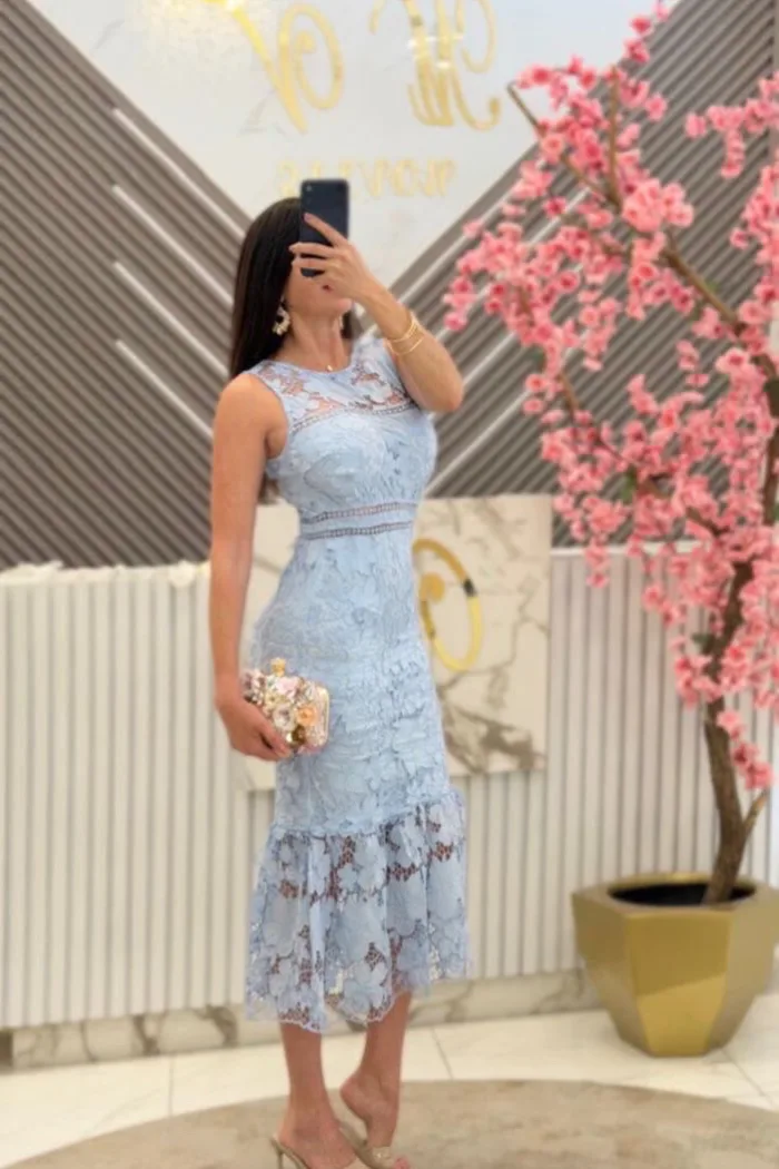 VESTIDO AZUL MIDI