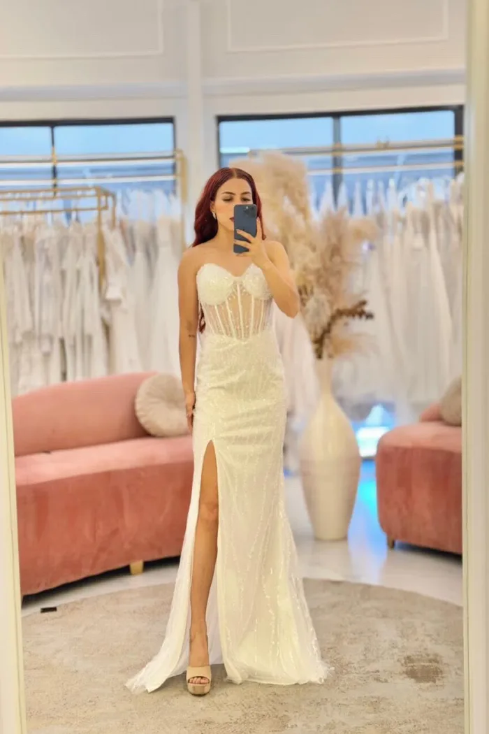 VESTIDO NOVIA CIVUL PIERNA ABIERTA CANUTILLO