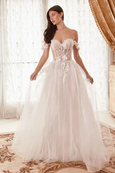 VESTIDO NOVIA CORTE PRINCESA CORSET MOD.WN308, vista 3