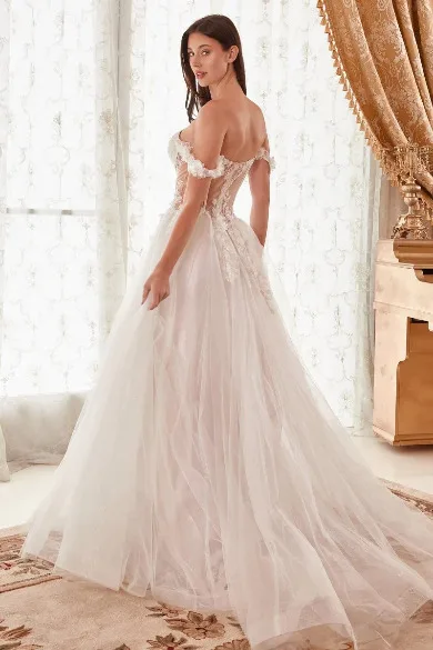 VESTIDO NOVIA CORTE PRINCESA CORSET MOD.WN308, vista 2