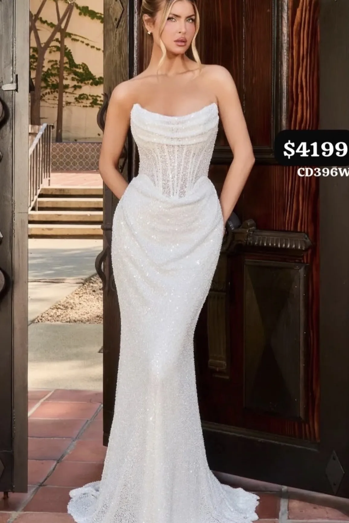 Vestido de novia blanco CD396W