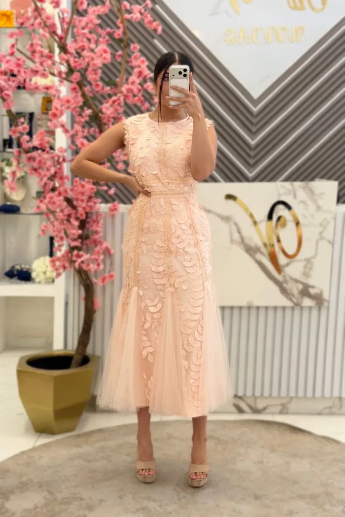 VESTIDO ROSA MIDI